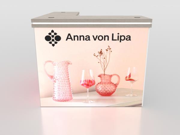 MOD-1738 Trade Show Custom Counter with Doors and Interior Shelf -- Image 3