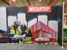 Gravitee Modular Inline Exhibit with Direct and Dimensional Print Graphics, LED Halo Lighting, and Monitor Mount -- View 4